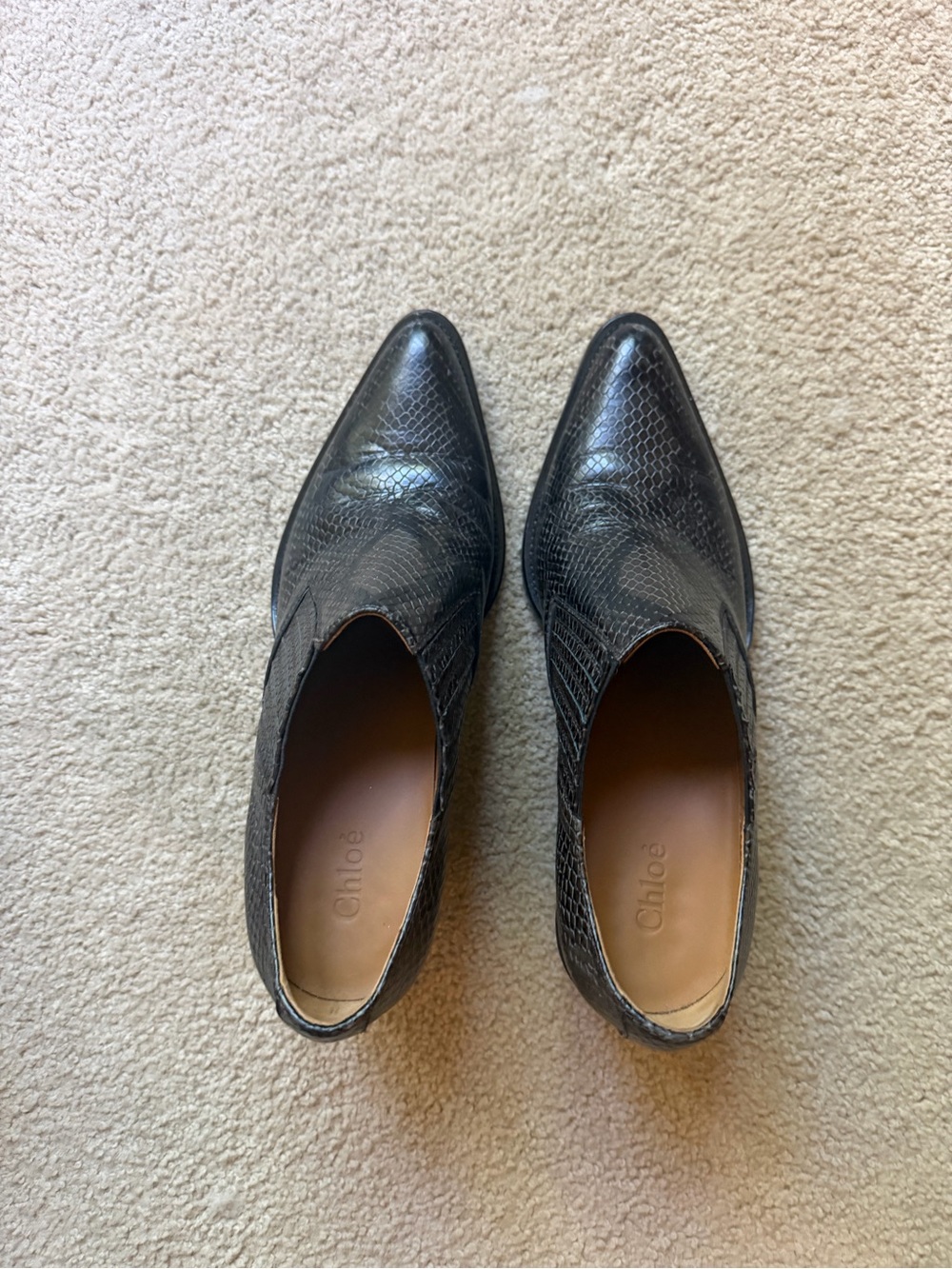 Chloé Python Ankle Western Boots - Picture 3 of 5